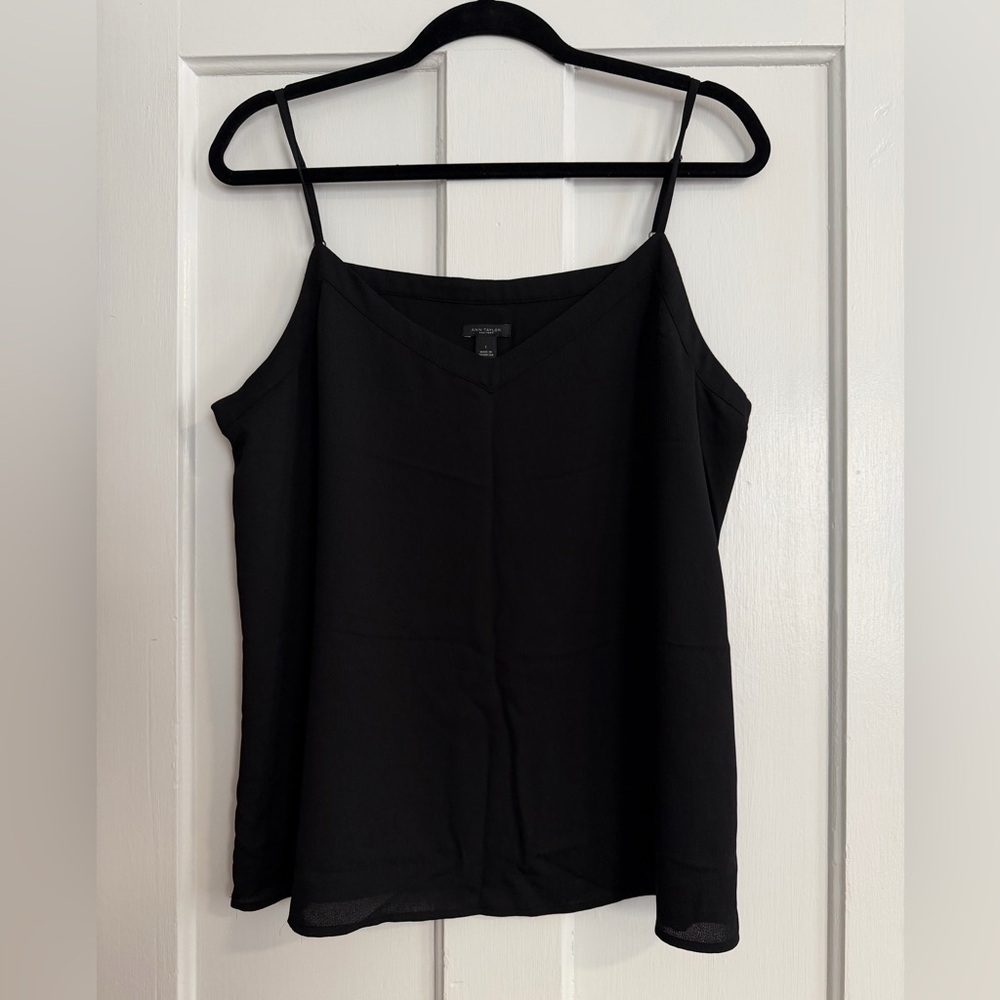 Ann Taylor Factory Elegant Black Camisole *flawed* Large